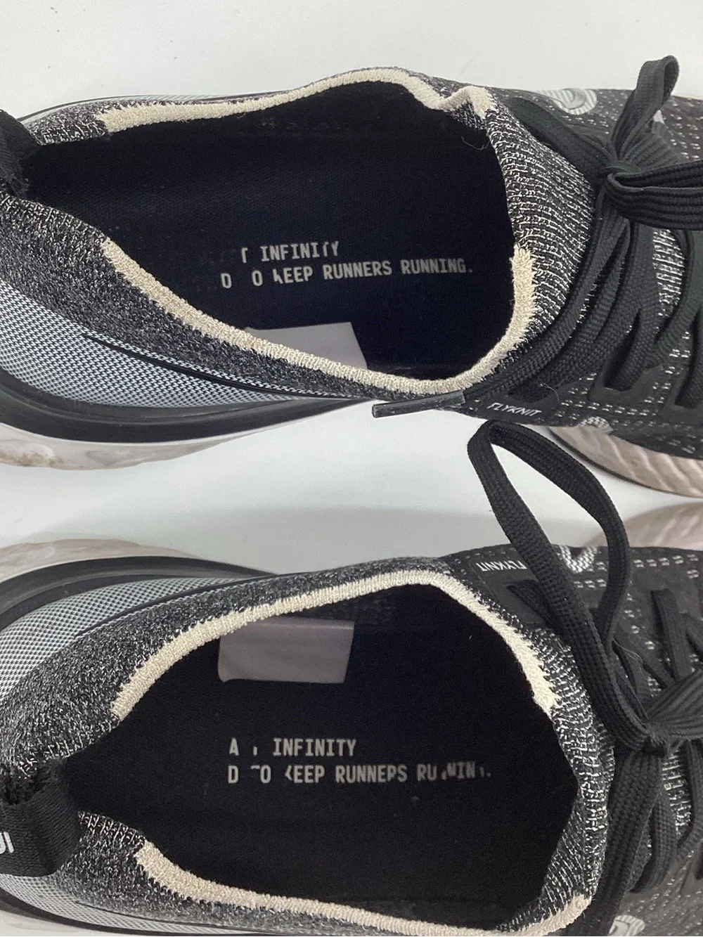 Nike Black & Gray Infinity React Knit Running Sneakers